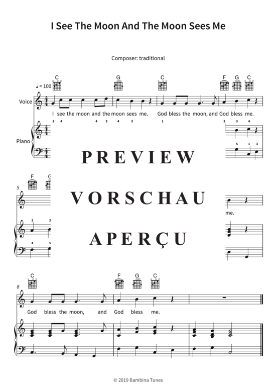 Produktgalerie: Seite 4 von 4 I See The Moon And The Moon Sees Me, , (Gesang + Klavier, Gitarre)