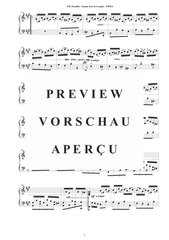 Produktgalerie: Seite 8 von 9 Sonate Nr. 6 in A-Dur, , Klavier Solo