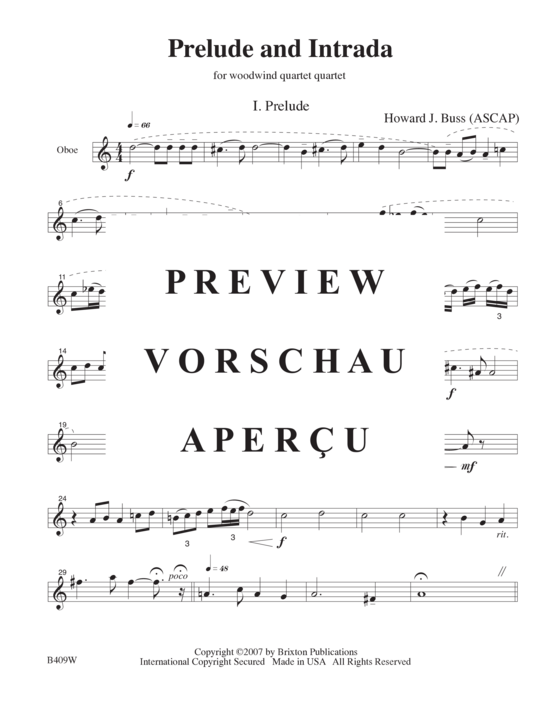 Produktgalerie: Seite 17 von 21 Prelude and Intrada , , (Flöte, Oboe, Klarinette und Fagott)