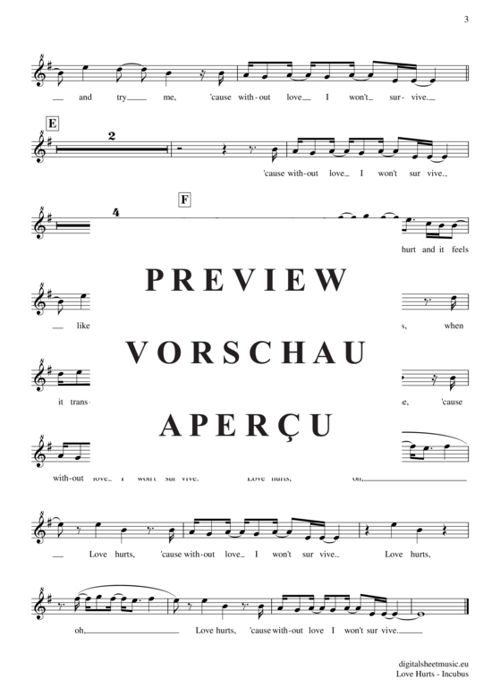 Product gallery: Page 4 of 4 Love Hurts , Incubus, (recorder)