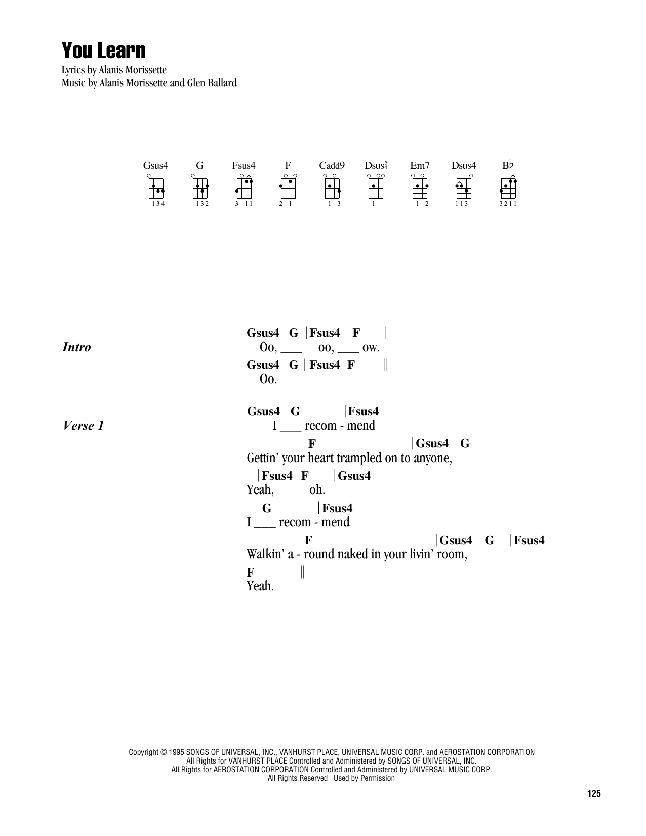 Product gallery: Page 1 of 1 You Learn, Alanis Morissette