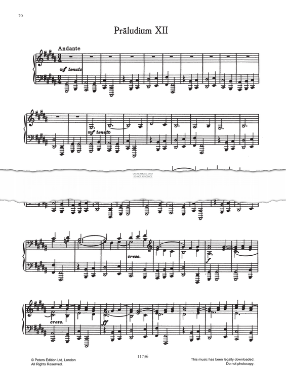 Product picture to: Prelude And Fugue No.12 (from 24 Preludes And Fugues Op. 87)