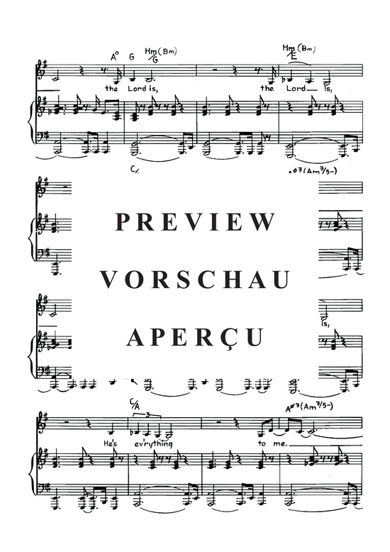 Product gallery: Page 5 of 5 The Lord is , , Piano and Voice