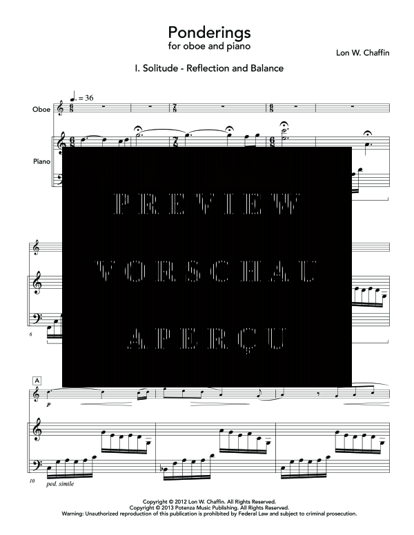 Produktgalerie: Seite 5 von 11 Ponderings, , (Oboe und Klavier)