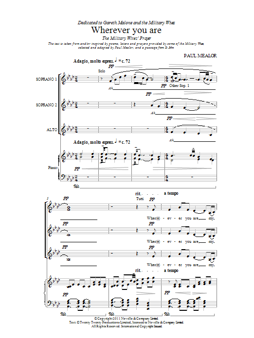 Produktgalerie: Seite 1 von 1 Wherever You Are, Paul Mealor, Chor