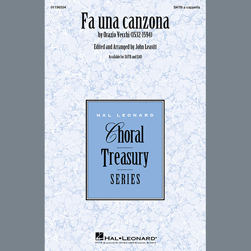 cover: Fa Una Canzona (arr. John Leavitt), Orazio Vecchi, Chor