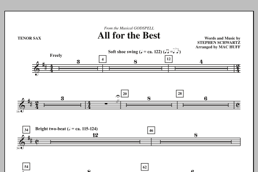 Produktbild zu: All For The Best - Tenor Sax