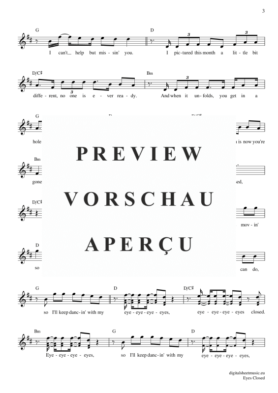 Product gallery: Page 4 of 5 Eyes Closed , Sheeran, Ed, (Keyboard)