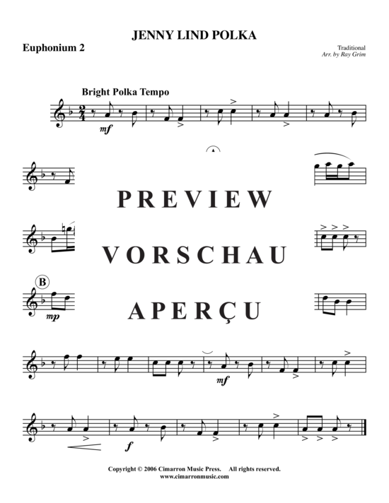 gallery: Jenny Lind Polka , , (Tuba Quartet: 2x Baritone, 2xTuba)