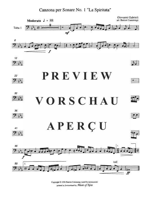 Produktgalerie: Seite 9 von 10 Canzona per Sonare No. 1, "La Spiritata", , Tuba Quartett EETT