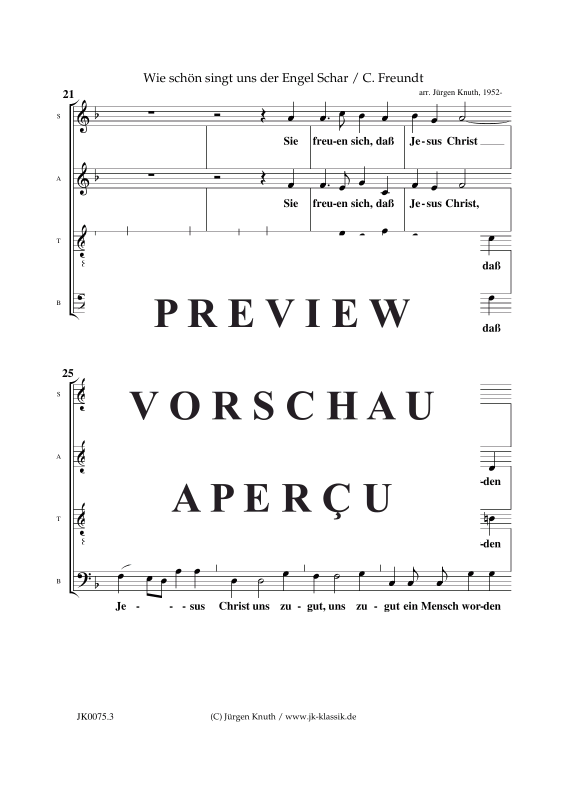 Produktgalerie: Seite 4 von 7 Wie schön singt uns der Engel Schar, , Gemischter Chor