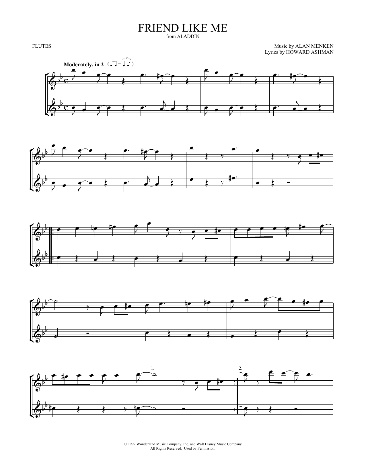 Product gallery: Page 1 of 1 Friend Like Me (from Aladdin), Alan Menken & Howard Ashman