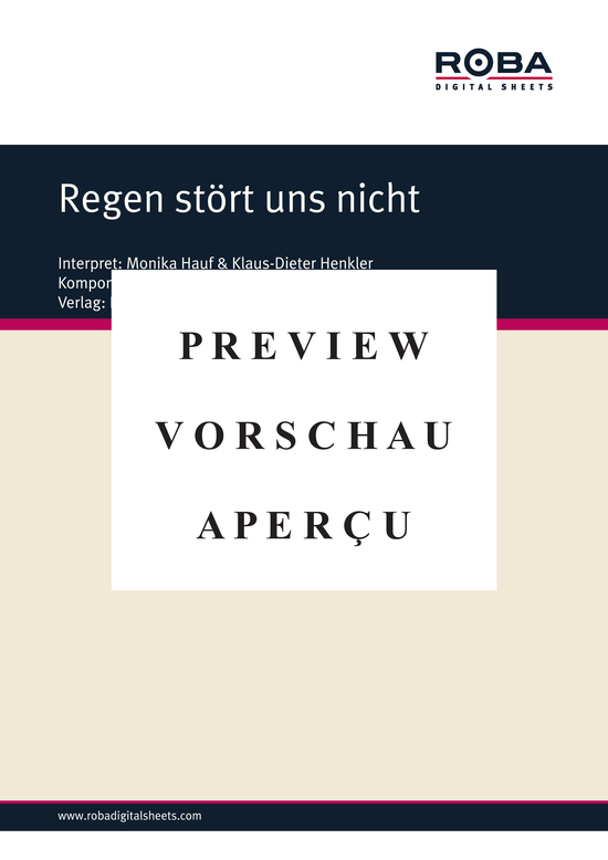 Product gallery: Page 2 of 3 Regen stört uns nicht , , Piano and Voice