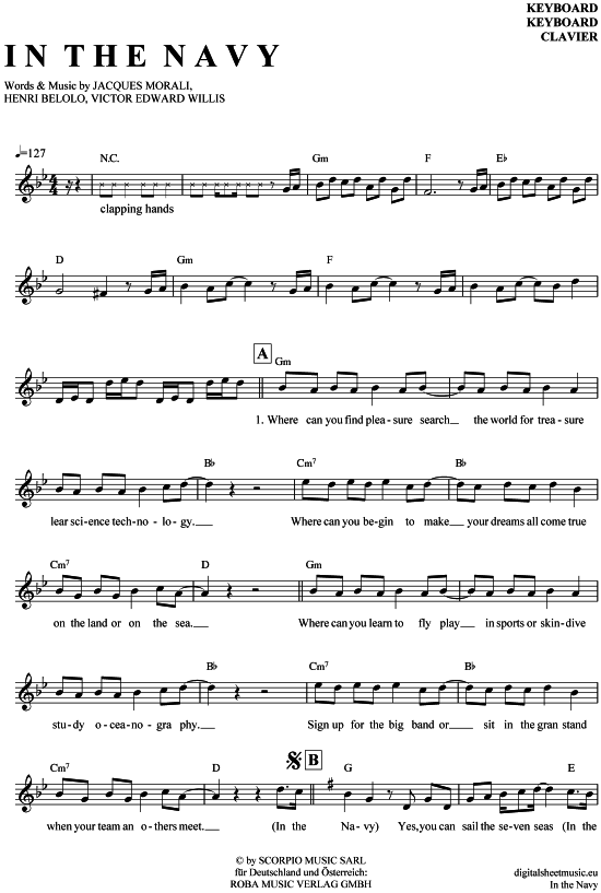 gallery: In the navy , Village People, (Keyboard)