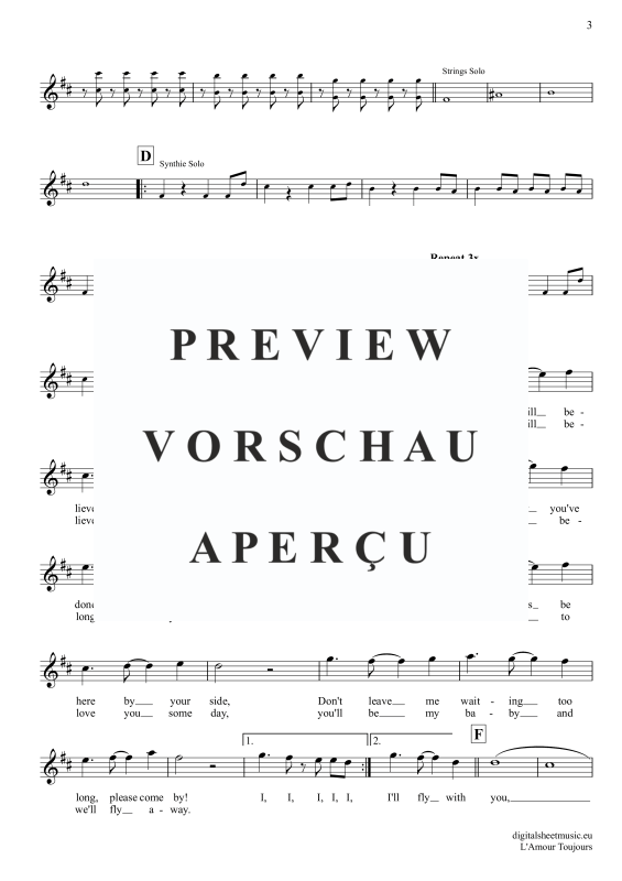 Produktgalerie: Seite 4 von 6 L'Amour Toujours, Gigi D'Agostino, Oboe