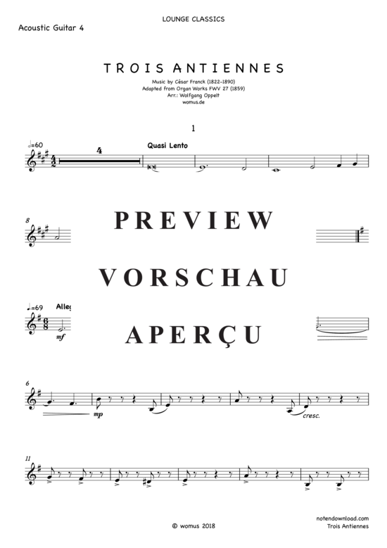 Product gallery: Page 13 of 14 Trois Antiennes , , (Guitar Quartet)