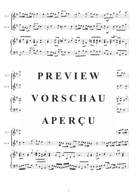 Produktgalerie: Seite 4 von 11 Trio Sonata No.7 in G-Dur Op.1, , 2 Violinen und Cembalo