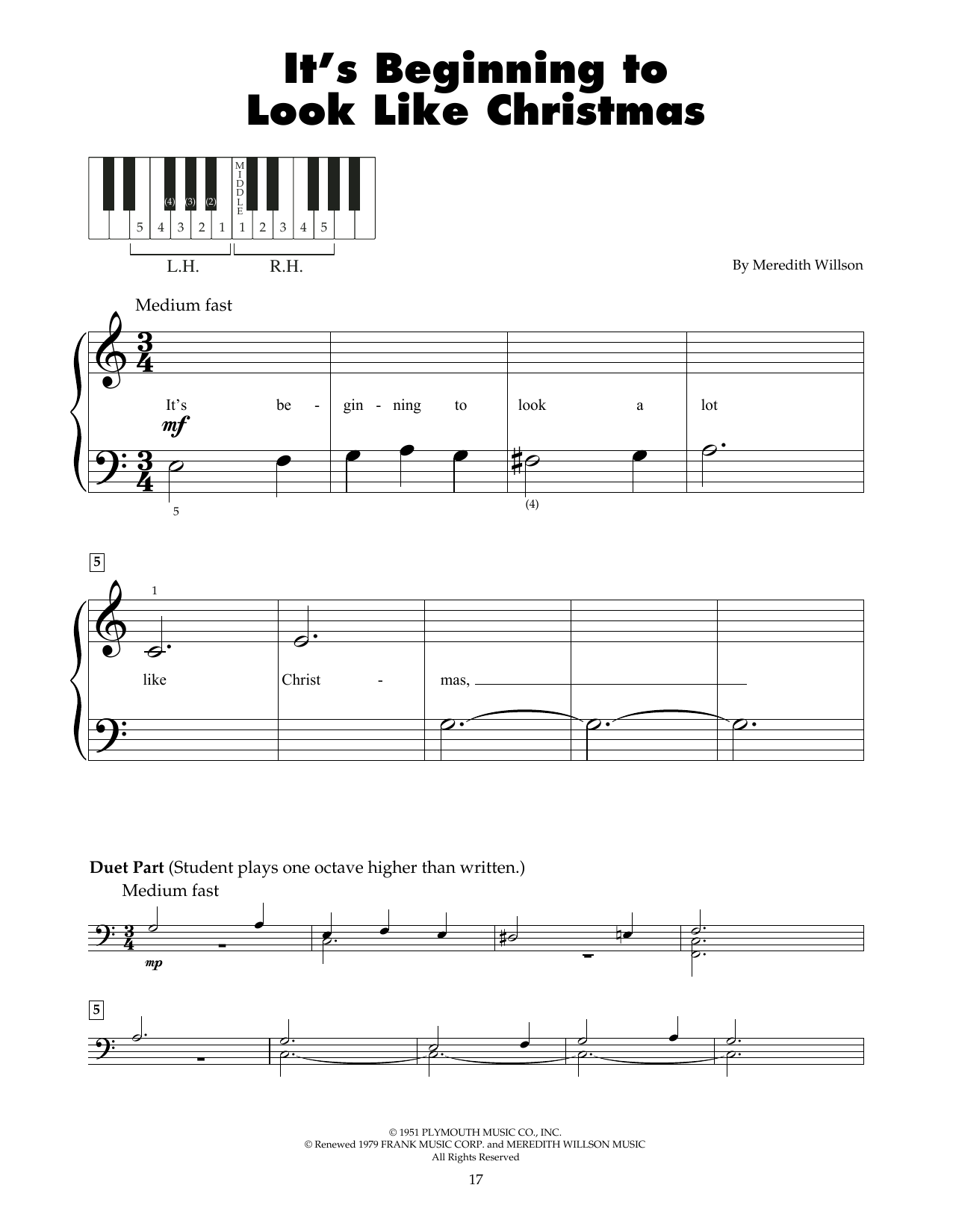 Produktgalerie: Seite 1 von 1 It's Beginning To Look Like Christmas, Meredith Willson, Klavier