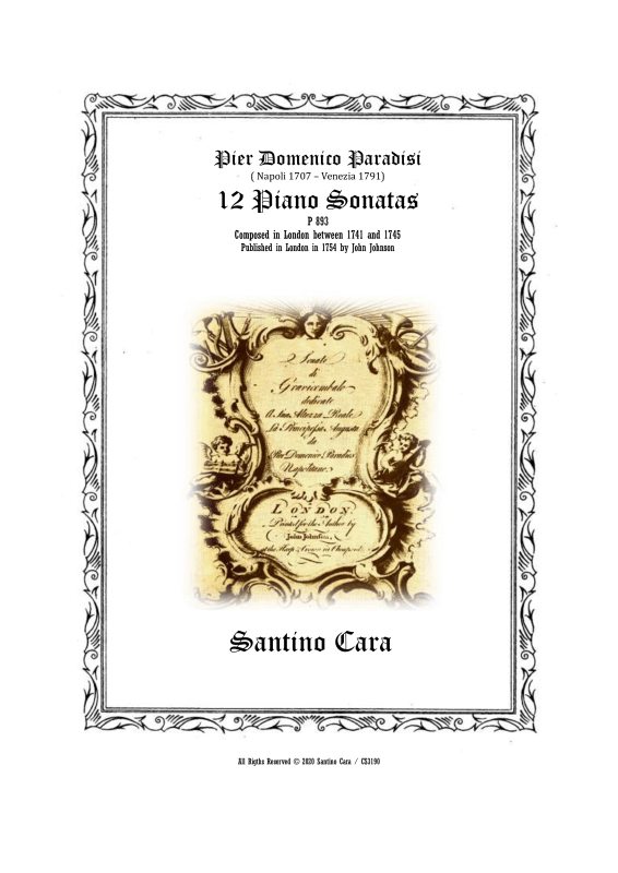 Produktbild zu: 12 Klavier Sonaten P893 - Vollständige PartiturenPier Domenico Paradisi