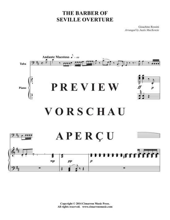 Product gallery: Page 2 of 20 The Barber of Seville Overture , , (tuba + piano)