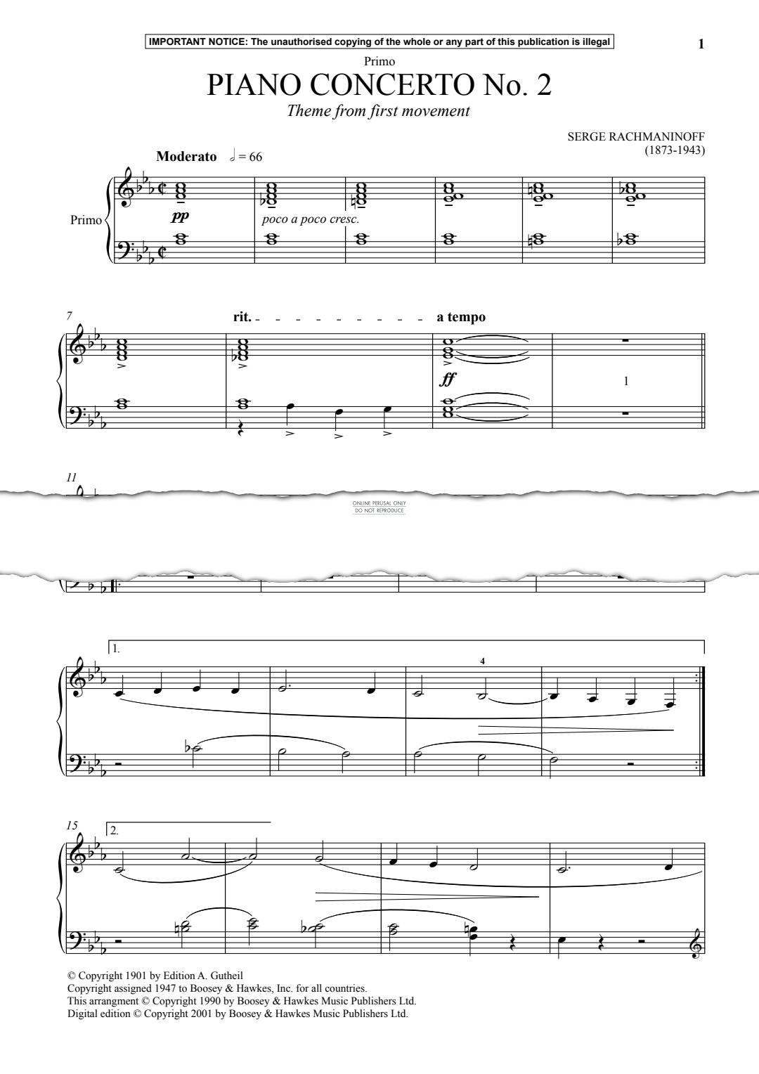 Product picture to: Piano Concerto No. 2 (1st Movt Theme)