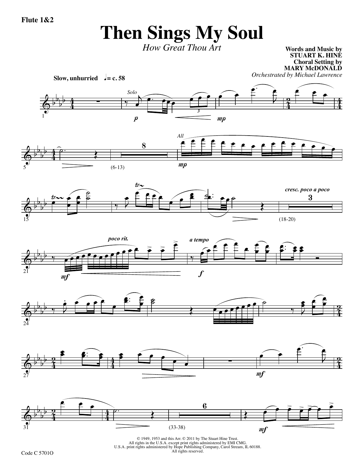 Product picture to: Then Sings My Soul (How Great Thou Art) - Flute 1 & 2