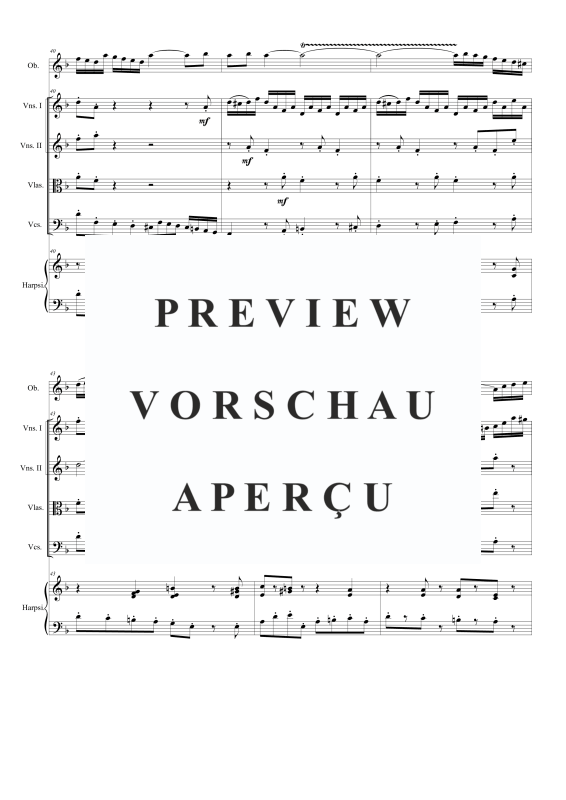 Produktgalerie: Seite 7 von 11 Oboen Konzert in F-DUr BWV 1053, , Gemischtes Ensemble Oboe, Streicher und Cembalo BC