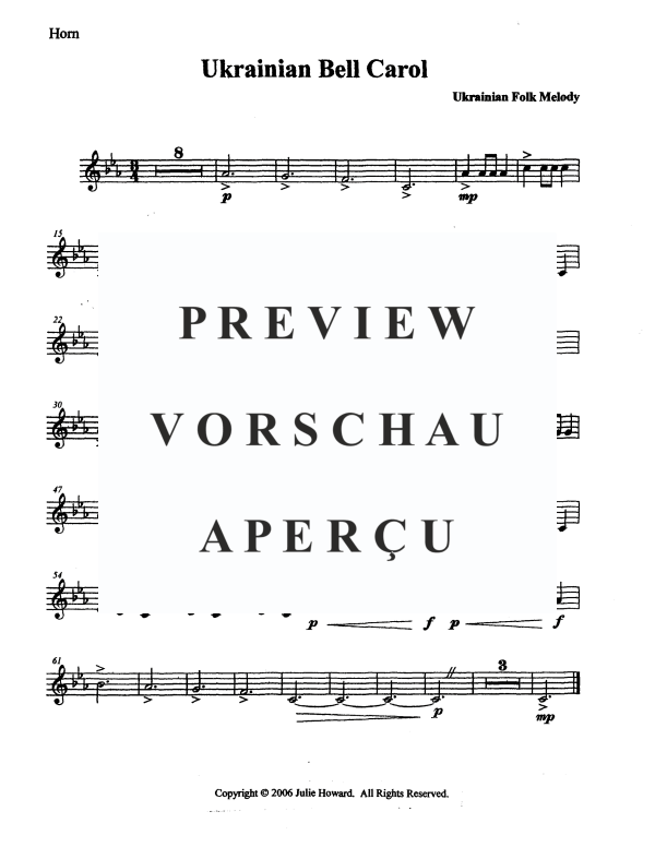 Produktgalerie: Seite 10 von 11 Ukrainisches Glockenlied, , Blechbläser Septett