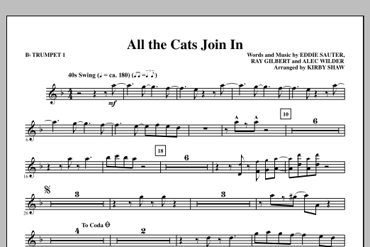 Product picture to: All The Cats Join In - Bb Trumpet 1