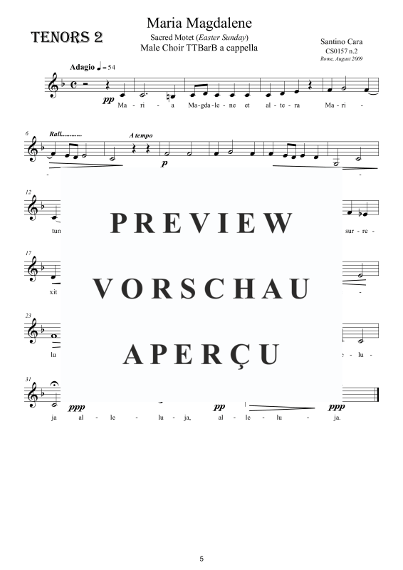 Produktgalerie: Seite 6 von 8 Maria Magdalene, , Männerchor