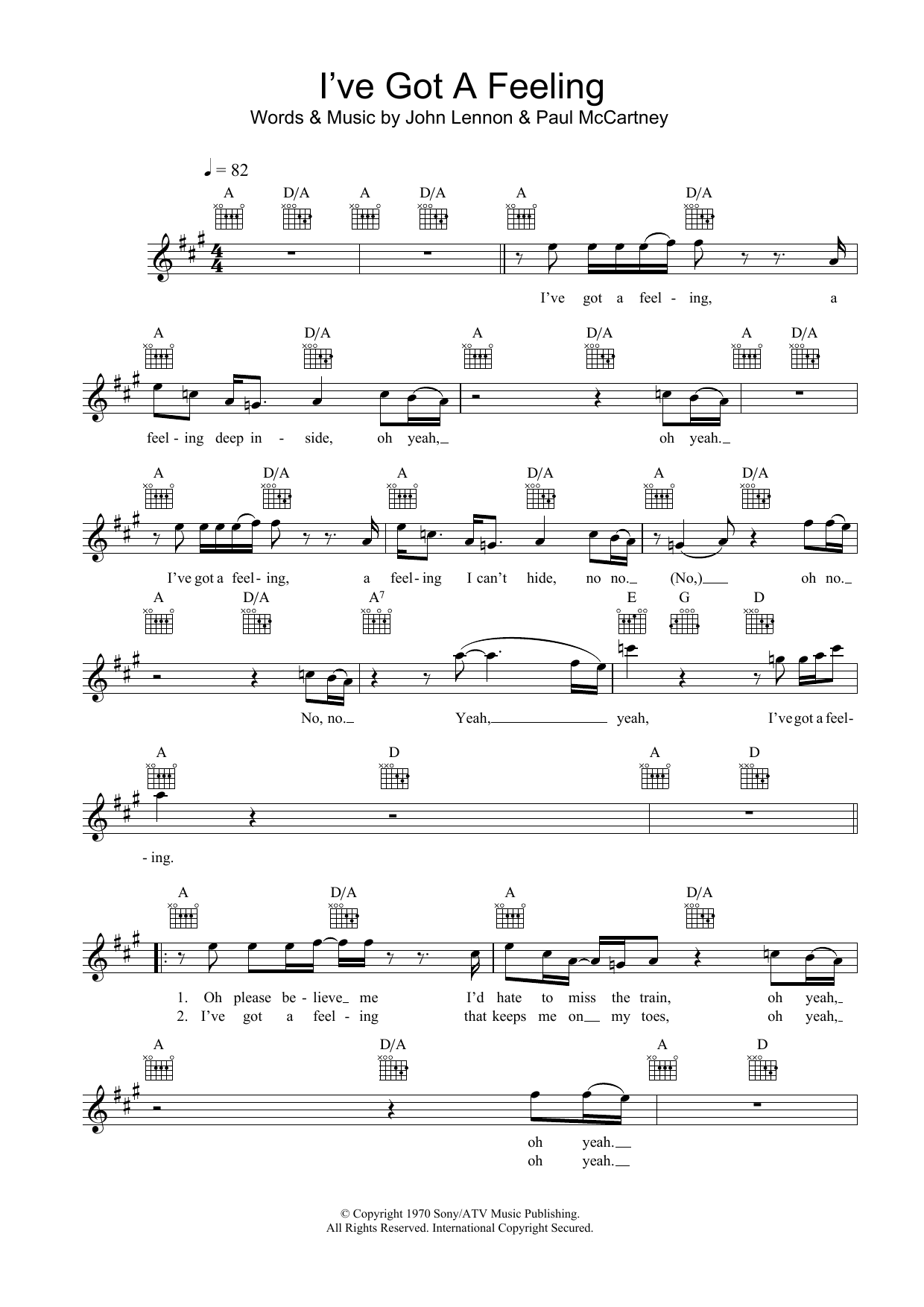 Produktgalerie: Seite 1 von 1 I've Got A Feeling, The Beatles, Melodieinstrument