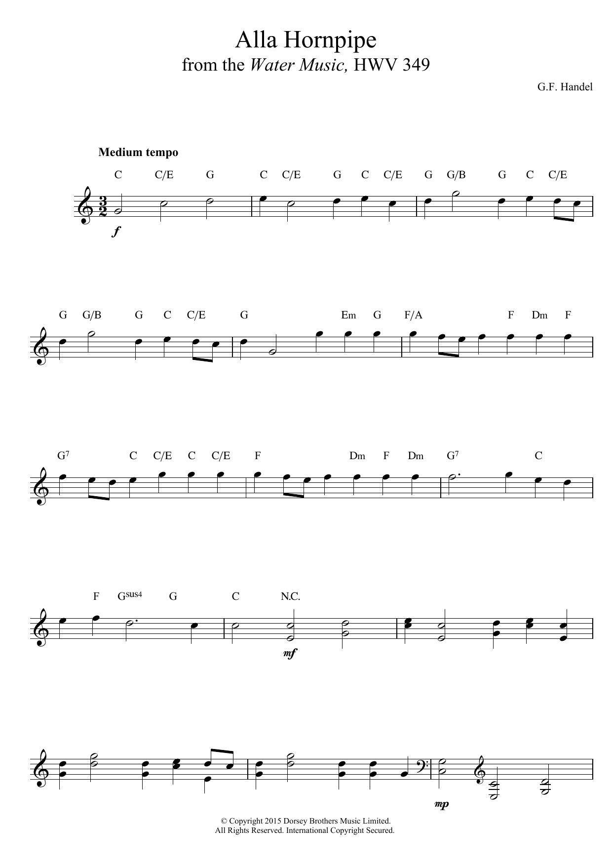 Product picture to: Hornpipe (from The Water Music Suite)