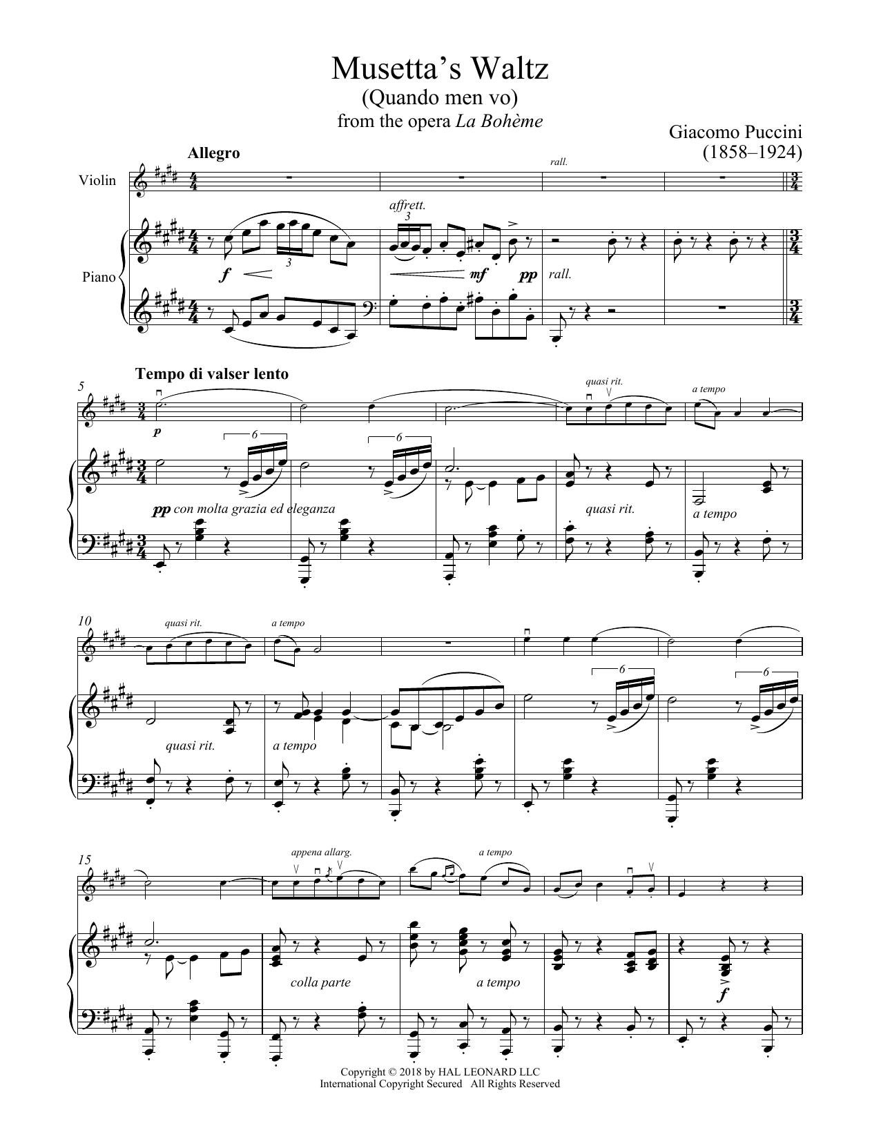 Product gallery: Page 1 of 1 Quando Men Vo, Giacomo Puccini