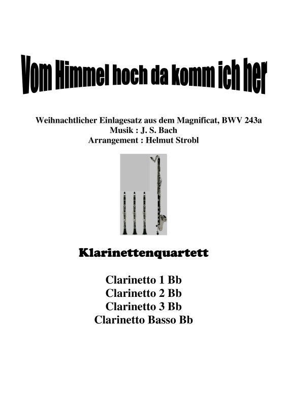 Produktbild zu: Vom Himmel hoch da komm ich her Einlagesatz