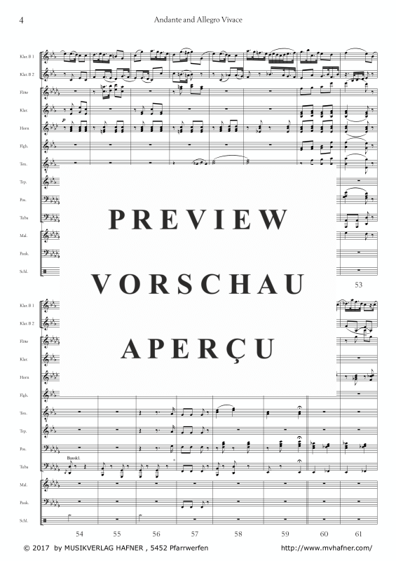 Product gallery: Page 9 of 11 Andante und Allegro Vivace, , (large wind orchestra)