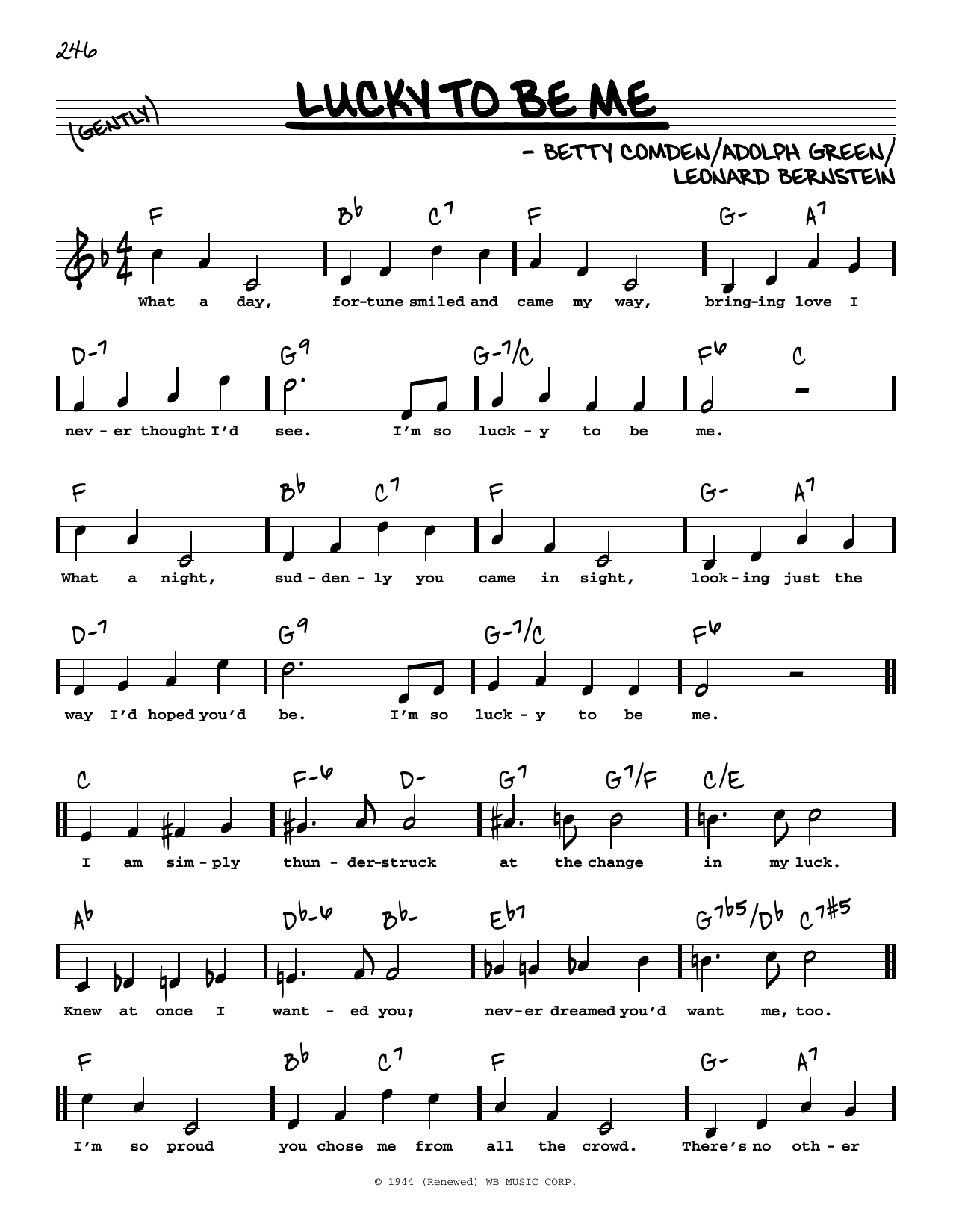 Produktbild zu: Lucky To Be Me (High Voice) (from On The Town)