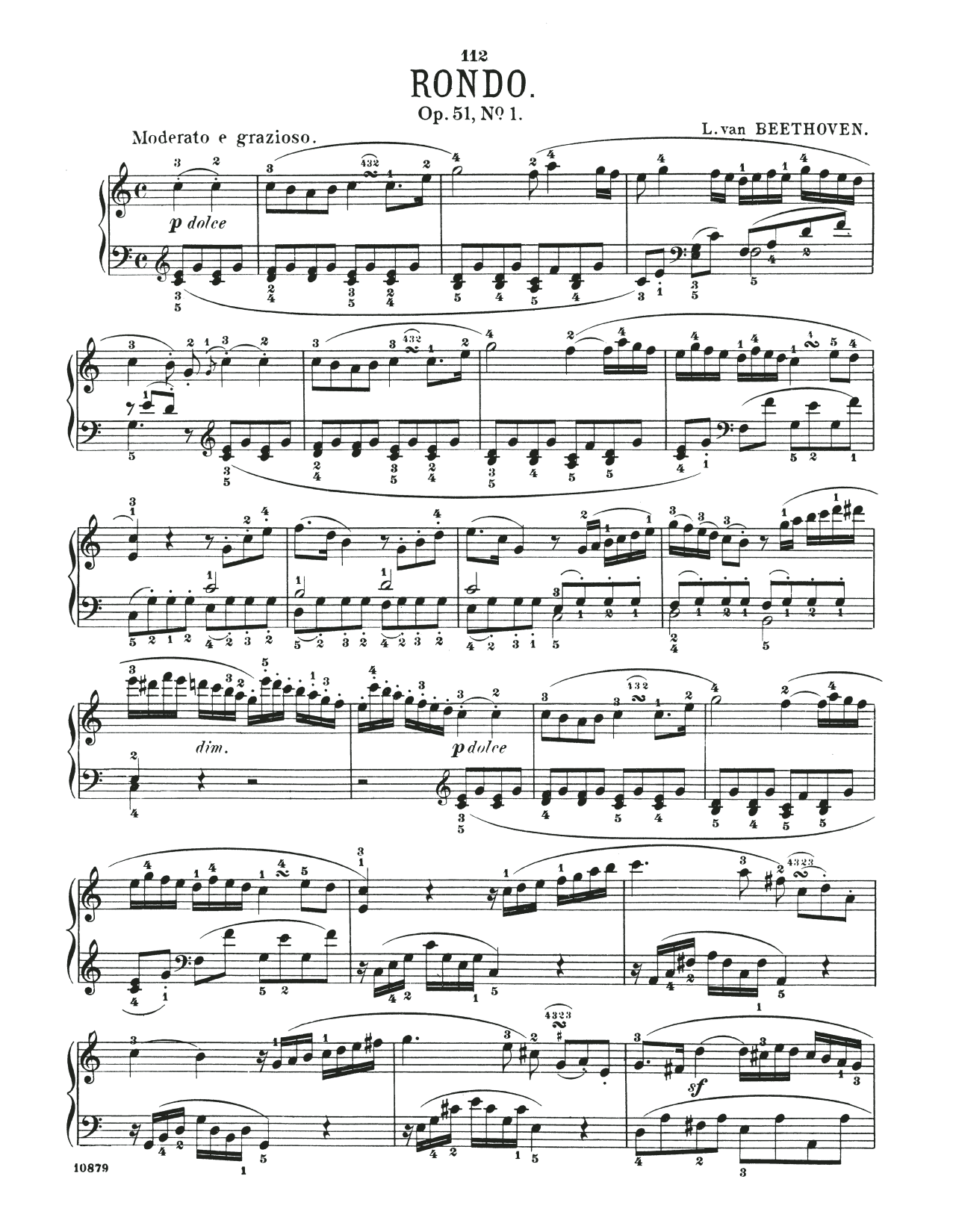 Product picture to: Rondo In C Major, Op. 51, No. 1