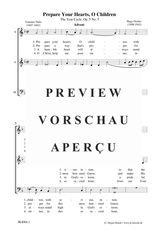 gallery: Prepare Your Hearts, O Children, , (Gemischter Chor)