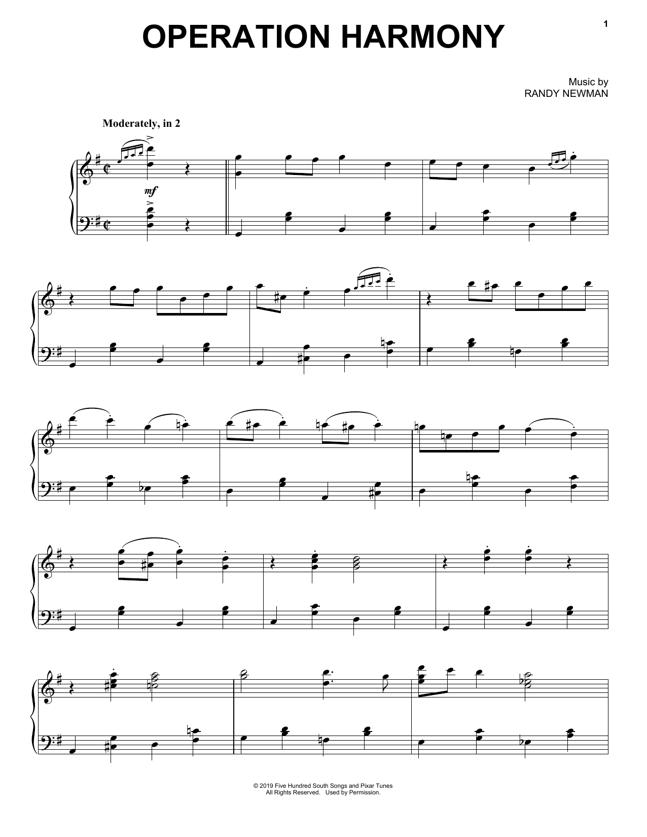 Produktbild zu: Operation Harmony (from Toy Story 4)
