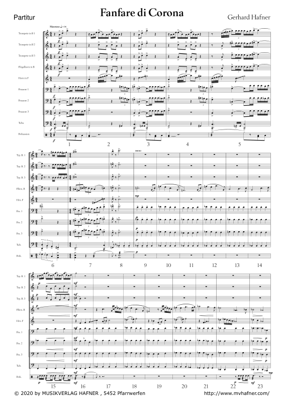 Product gallery: Page 1 of 11 Fanfare di Corona, , (Brass Ensemble)