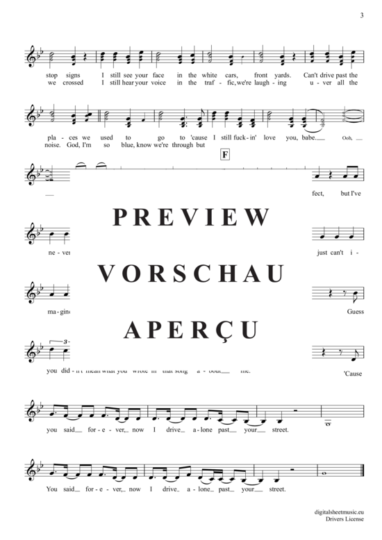 Product gallery: Page 4 of 4 Drivers License , Rodrigo, Olivia, (violin)