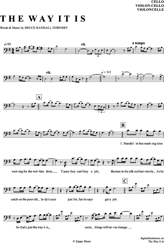 Produktgalerie: Seite 1 von 5 The Way It Is , Hornsby, Bruce, (Violon-Cello)