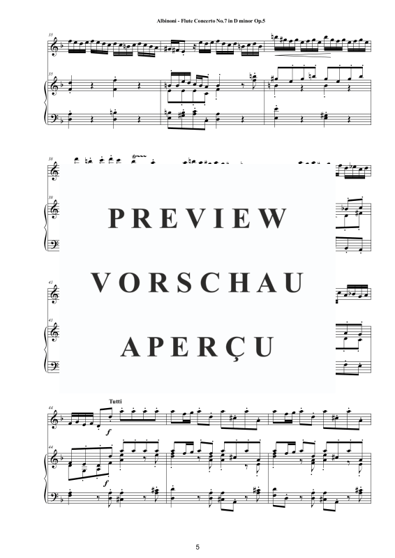 Product gallery: Page 6 of 11 Flute Concerto No.7 in D-Moll Op.5, , Flute and Piano/Harpsichord