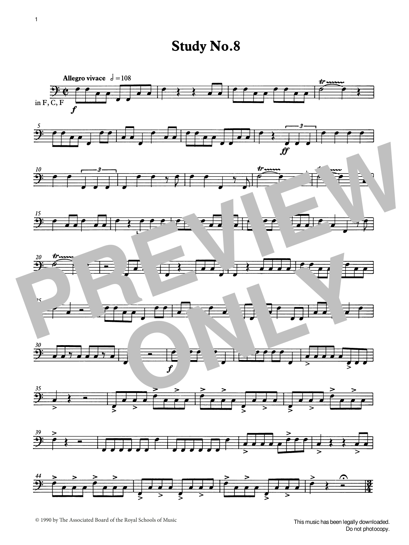 Produktgalerie: Seite 1 von 1 Study No.8 from Graded Music for Timpani, Book IV, Ian Wright, Percussion