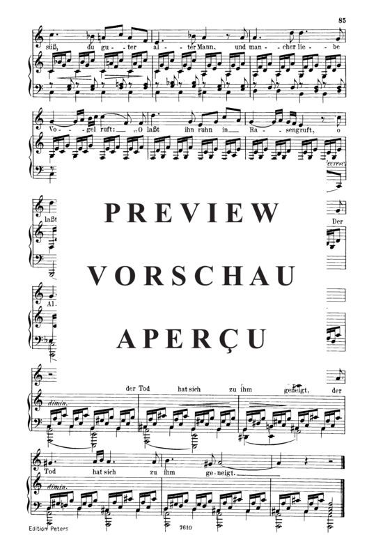 Product gallery: Page 5 of 5 Nachstück D.672, , Low Voice and Piano