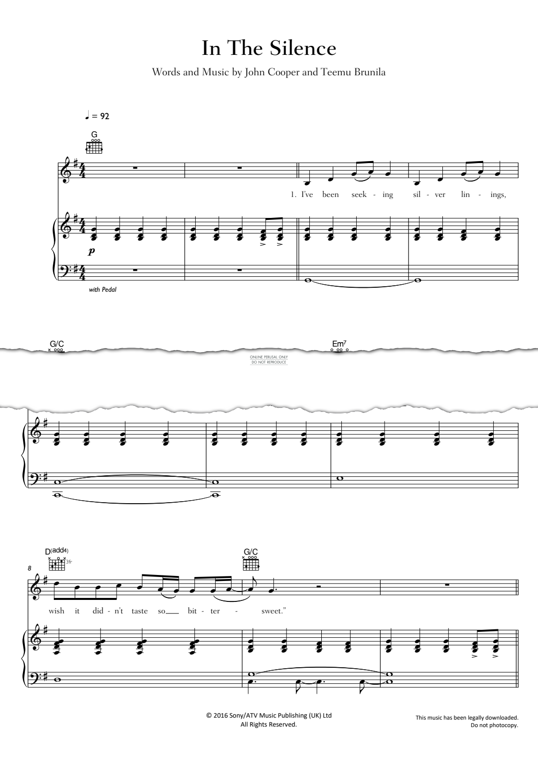 Produktgalerie: Seite 1 von 1 In The Silence, JP Cooper, Gesang, Gitarre, Klavier