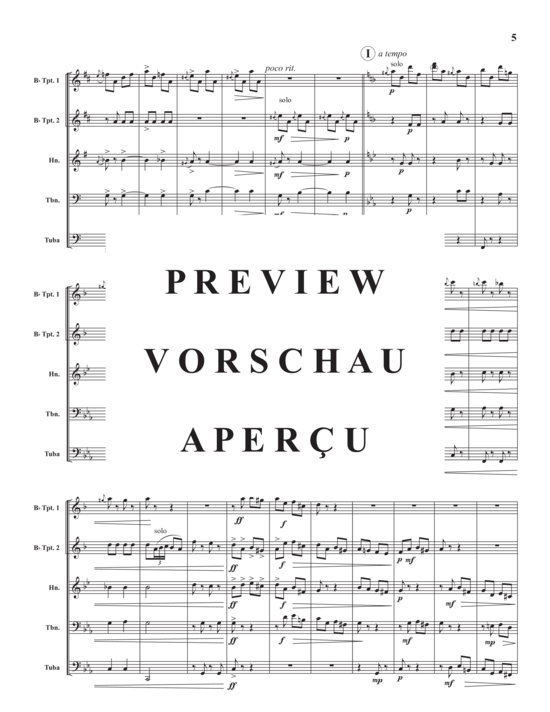 Produktgalerie: Seite 7 von 21 Two Movements from Brilliantes and Melodique , , (Blechbläserquintett)
