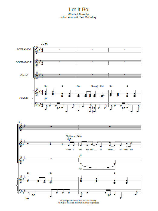 Produktgalerie: Seite 1 von 1 Let It Be, The Beatles, Chor