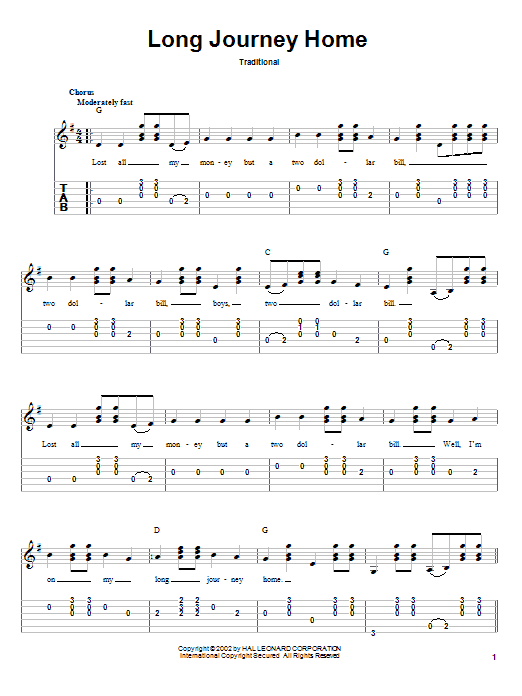 Produktgalerie: Seite 1 von 1 Long Journey Home, Traditional, Gitarre