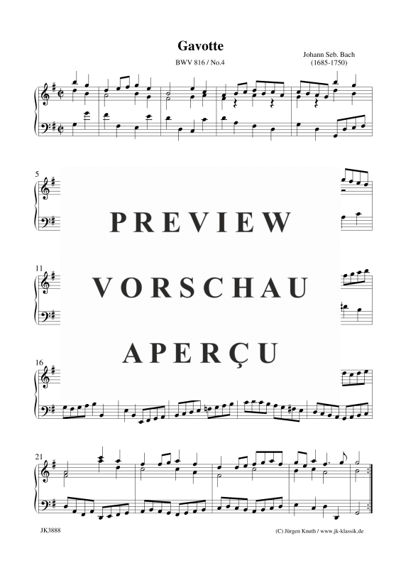 Gavotte BWV 816 / No.4
